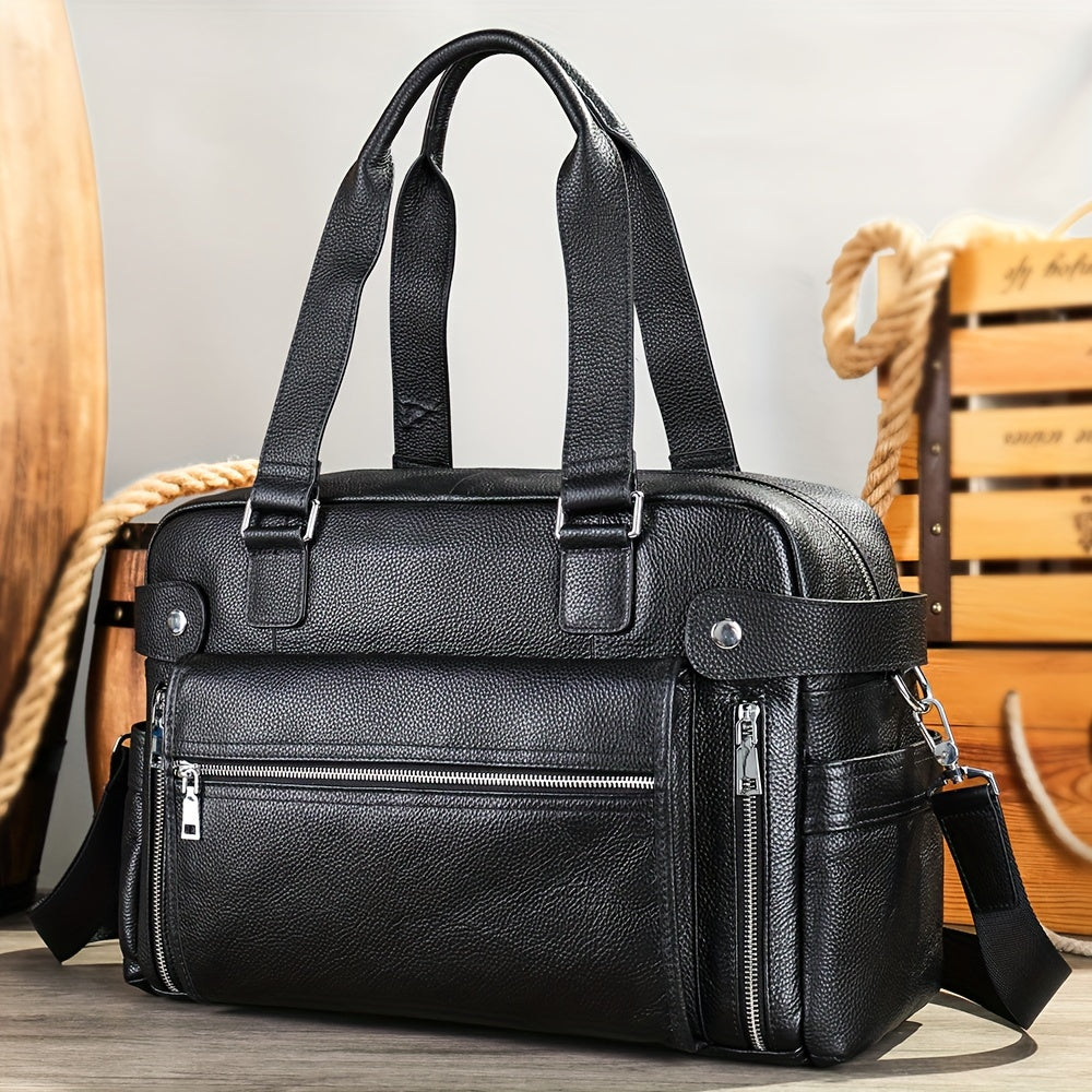 Ethan | Britischer Stil Leder Laptop- und Schultertasche