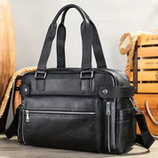 Ethan | Britischer Stil Leder Laptop- und Schultertasche