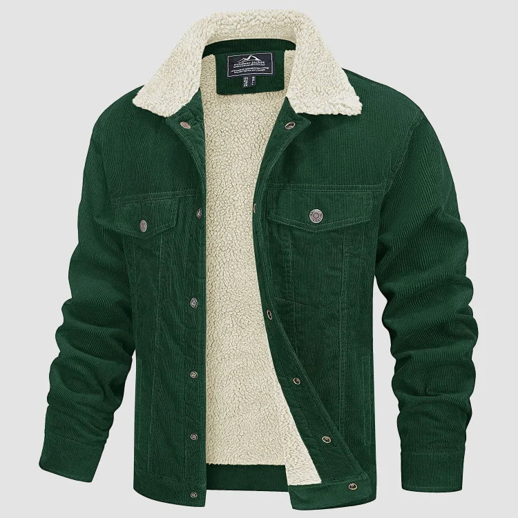 Jonas | Modische und kuschelig warme Cordjacke für Herren