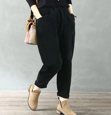 THEA | Lässige Fleece Winter Baggy Hose