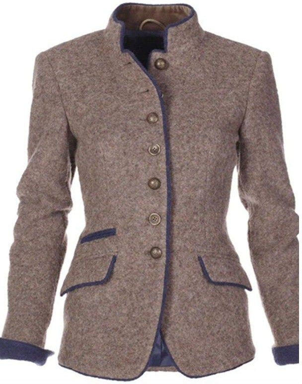 Daniela | Eleganter Unifarbener Lässige Übergangsjacke Blazer mit Langen Ärmeln