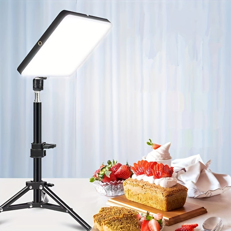 Einstellbarer LED -Lichtständer für Fotografie und Video - 1,1 m Höhe, robustes Aluminiumstativ mit Lampe-1