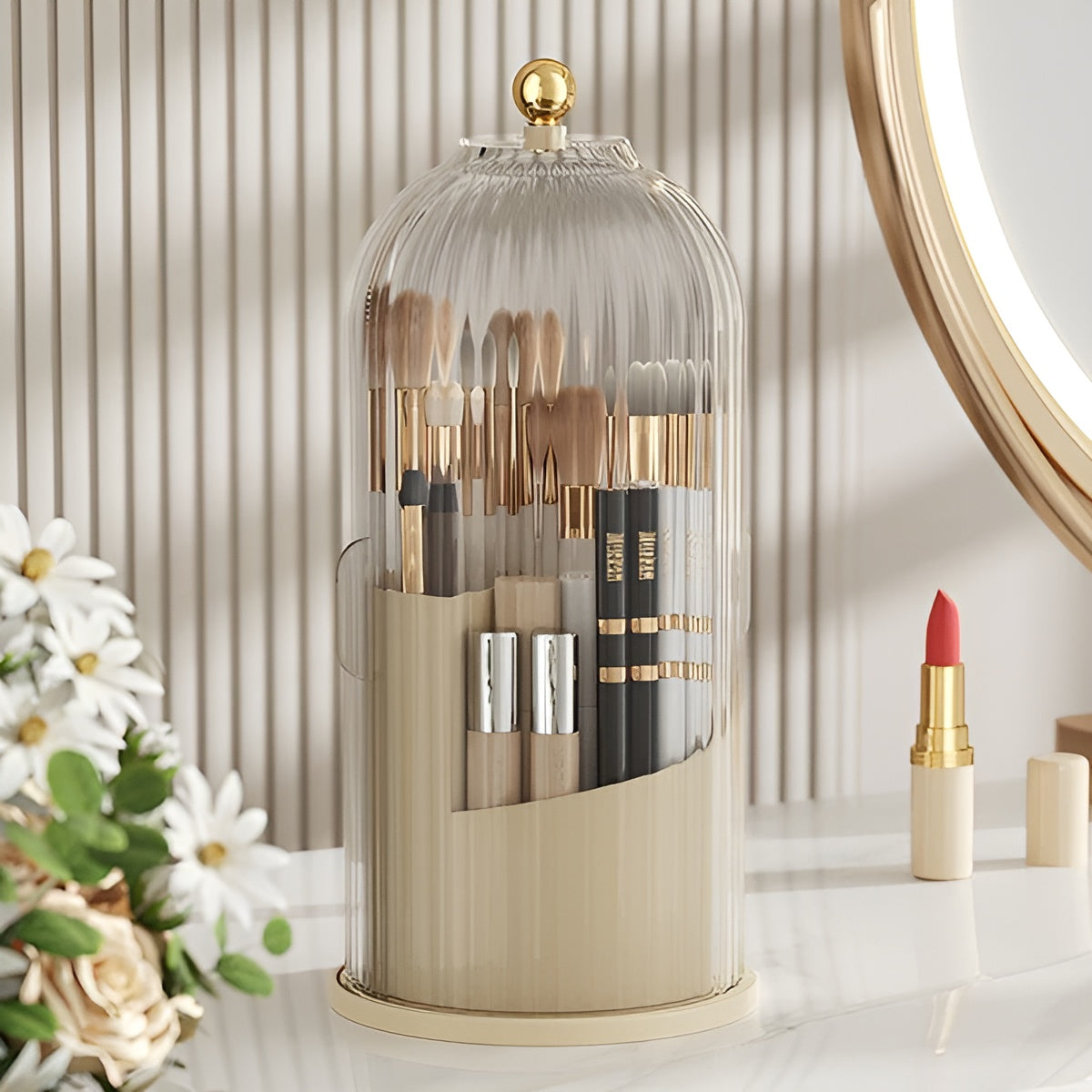 360 ° Drehung machen -up -Bürstenorganisator - Beautymax-2