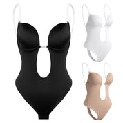 Deep V -Ausschnitt Shapewear Body - Ultimate Body Shaper für makellose Silhouette-4