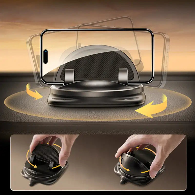 360 ° rotierende Autotelefonhalter-Verstellbare Armaturenbrett- und Luftentlüftungshalterung für Mobiltelefone 4 bis 6,5 Zoll-3
