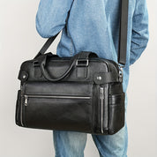 Ethan | Britischer Stil Leder Laptop- und Schultertasche