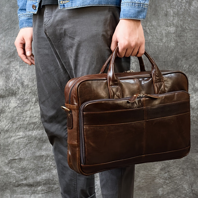 Milan | Leren Crossbody Messenger Laptop Handtasche