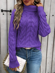 Julia | Stilvoller Warmer Strickpullover mit Zopfmuster für Damen
