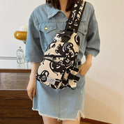 Eva | Blumen Schultertasche mit verstellbarem Riemen