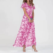 Lilia | Elegantes Blumen-Midi-Kleid