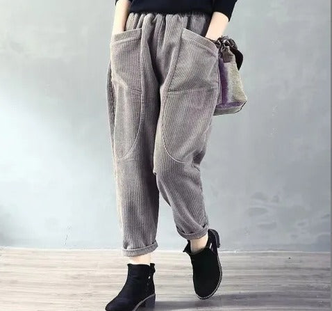 THEA | Lässige Fleece Winter Baggy Hose