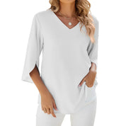 TULUM | Elegant V-Ausschnitt Bluse