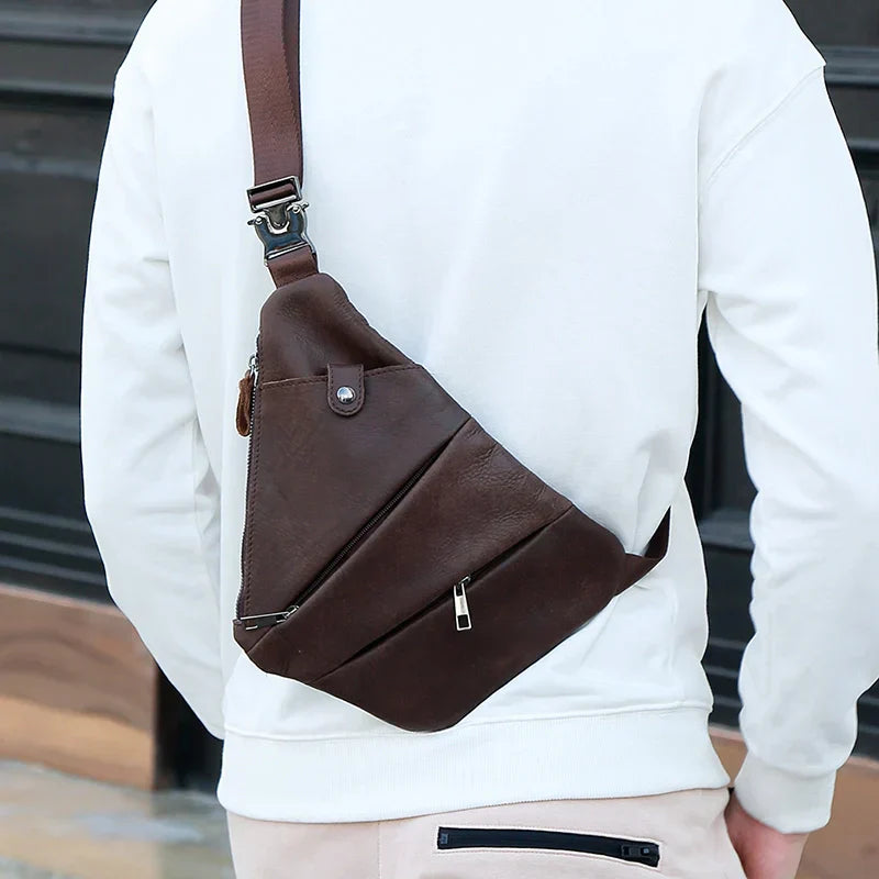 Jaxon | Urban Geometrische Leder Crossbody Tasche