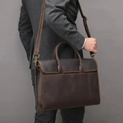 Liam | Herren Echte Leder Business Aktentasche Crossbody Messenger Tasche