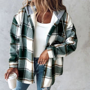 EMILY | Kariertes Lässige Übergangsjacke Herbstjacke für Damen