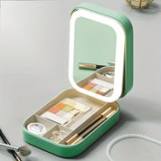 Kori | Tragbarer LED-beleuchteter Spiegel Reise-Make-up-Tasche