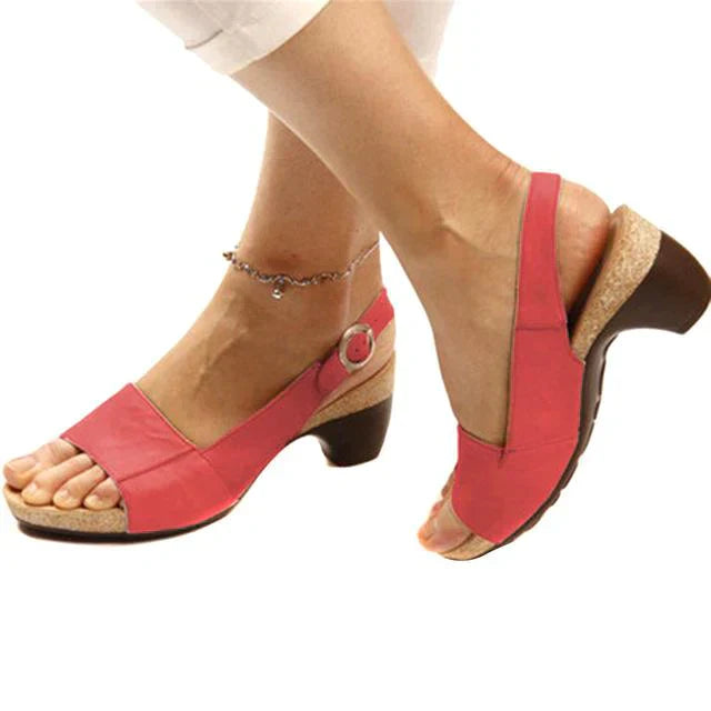 Clara | Bequeme Slingback Sandalen mit Absatz für Jeden Tag