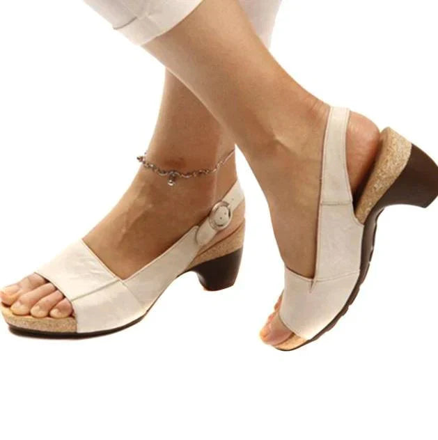 Clara | Bequeme Slingback Sandalen mit Absatz für Jeden Tag