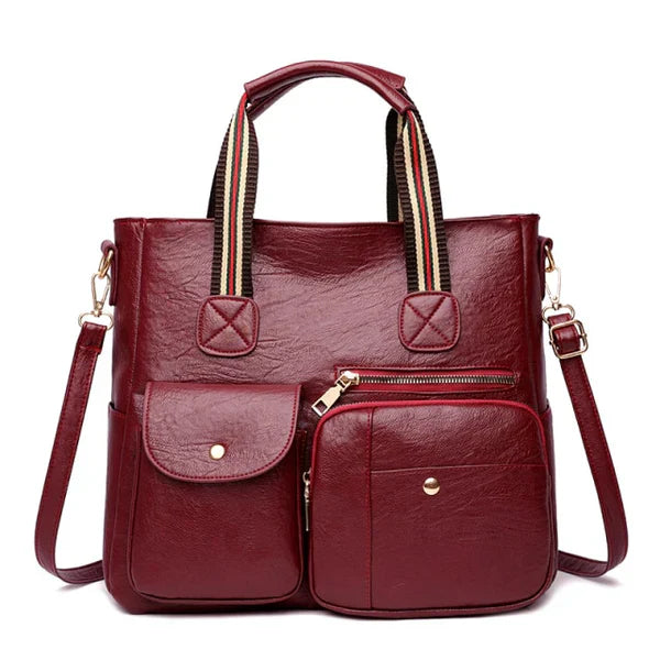 Eva | Multifunktionale PU-Leder Schultertasche