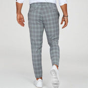 Pablo | Modische Karierte Slim-Fit Hose für Herren