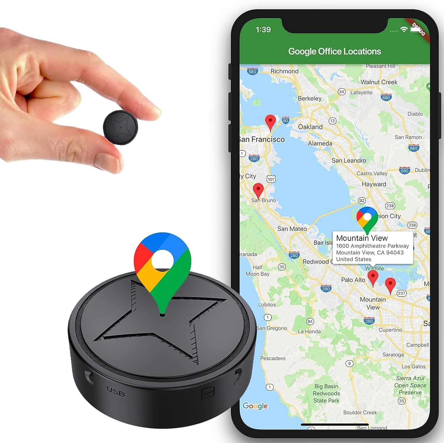 Ultracompact Magnetic GPS Tracker für das Auto- und Fahrzeugverfolgung-Echtzeit-Standortgeräte für Haustiere und Wertsachen-1