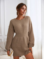 Catrin | Gemütliches Strickkleid mit langen Ärmeln für Damen