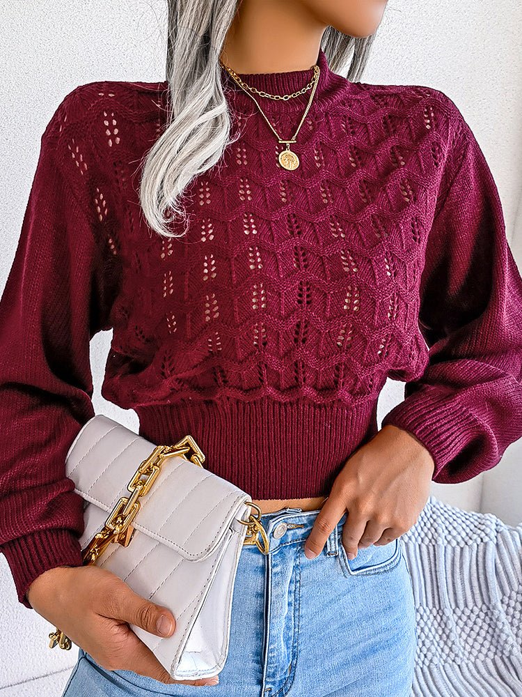 Selene | Winterpullover im Crop-Top-Stil mit stilvollem Strickmuster für Damen